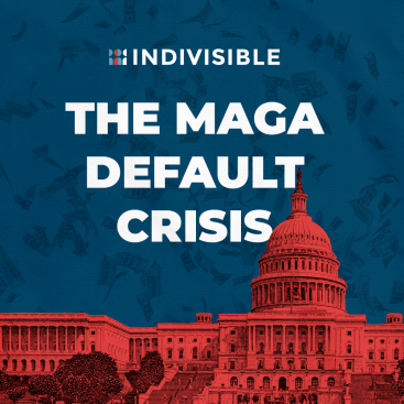 Stylized image that reads "The MAGA Default Crisis" 